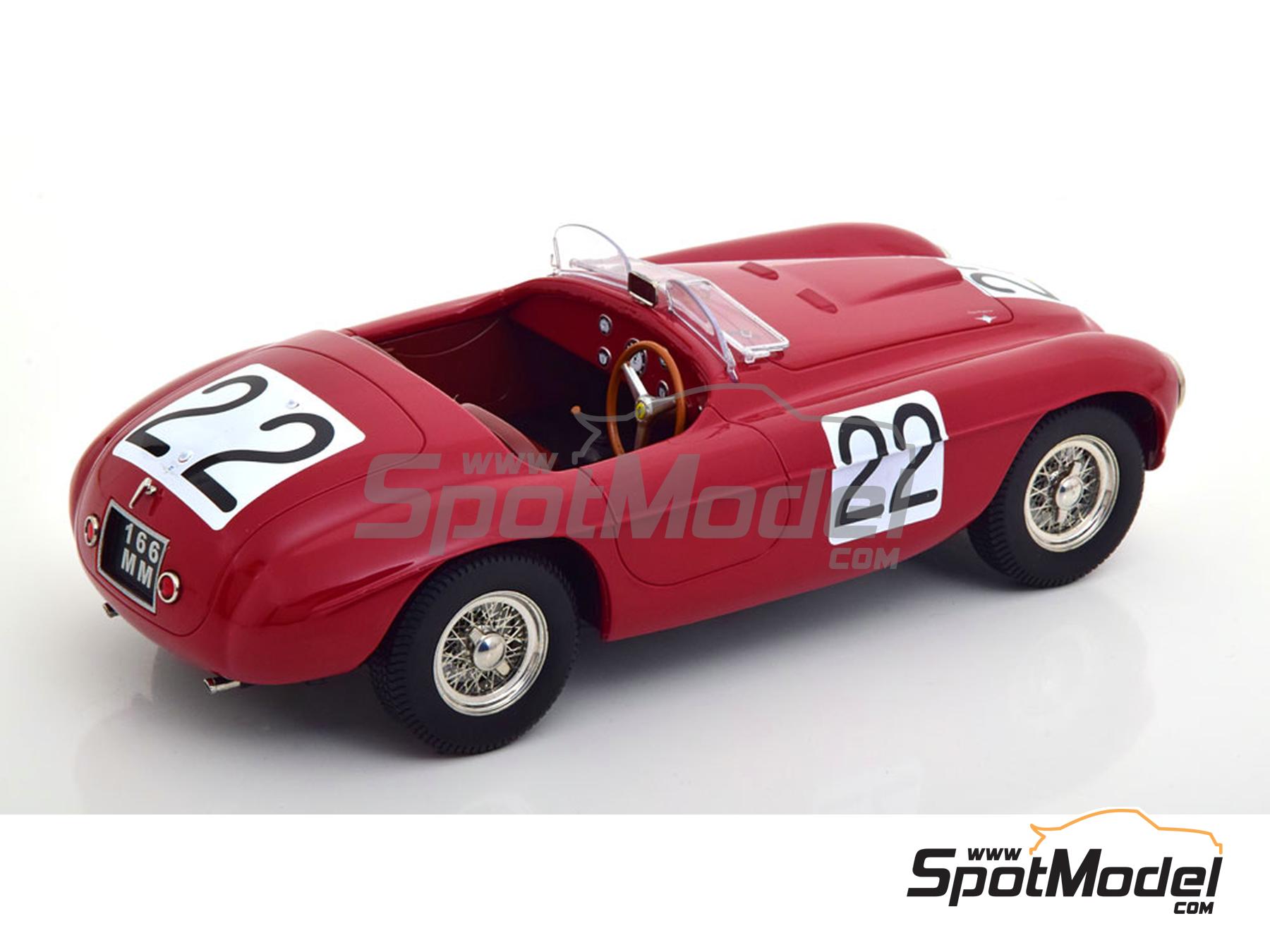 Ferrari 166 MM - 24 Hours Le Mans 1949. Diecast model car in 1/18 scale  manufactured by KK Scale (ref. DIE-59891, also 4260699760838 and KKDC180913)